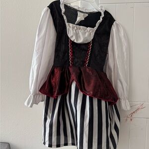 Kids Pirate Costume - Black, White, Red